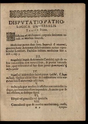 Disputatio Pathologica Universalis.