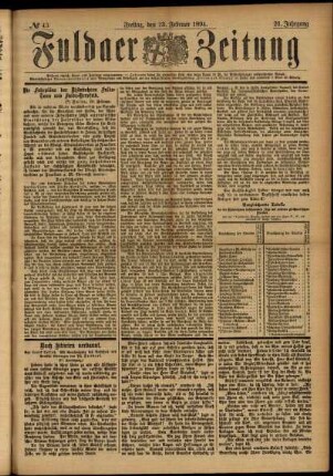 Ausgabe vom Freitag, den 23. Februar 1894.