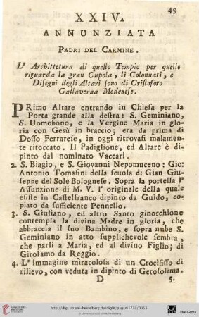 Num. XXIV.: Annunziata