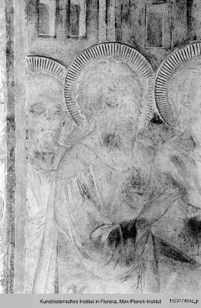 Untere Zone mit Apostelszenen : Schattenheilung des heiligen Petrus