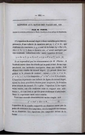 Réponse aux notes des pages 148,149