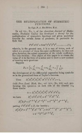 The multiplication of symmetric functions.