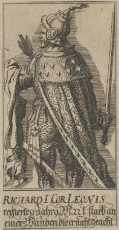 Bildnis von Richard I. Cor Leonis, König von England