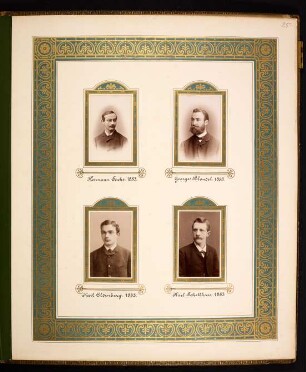 Hermann Sachs. 1883, Georges Blondel. 1883, Karl Oldenberg. 1883, Karl Schellhass. 1883