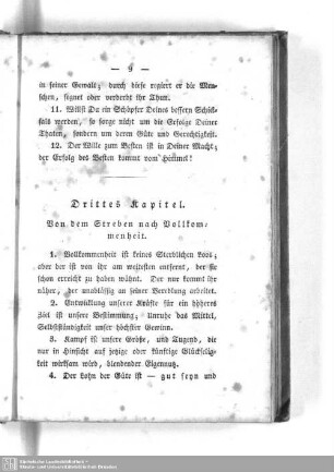 Drittes Kapitel. Von dem Streben nach Vollkommenheit