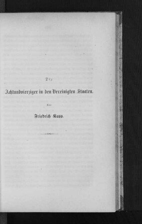 Die Achtundvierziger in den Vereinigten Staaten.
