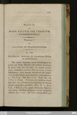 Sectio II. De Modo Salutis Per Christum Consequendae.