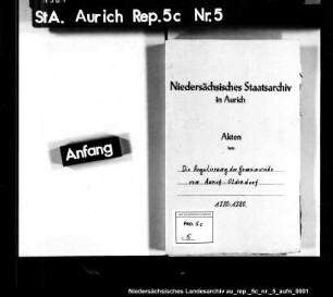 Die Regulierung der Gemeindeweide von Aurich-Oldendorf