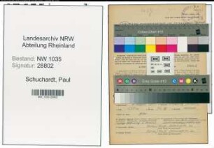 Entnazifizierung Paul Schuchardt , geb. 06.08.1900 (Volksschullehrer)