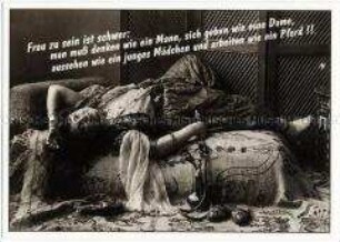 Postkarte zum Thema Frauenbild
