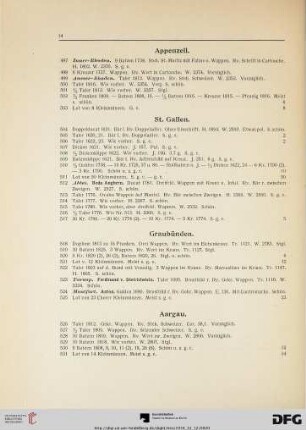 St. Gallen (Nr. 504-517)