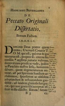 Dissertatio de Peccato originali