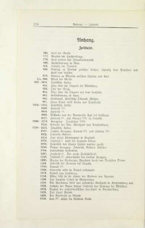 Anhang. Zeittafel