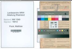 Entnazifizierung Matthias Flock , geb. 10.08.1912 ()
