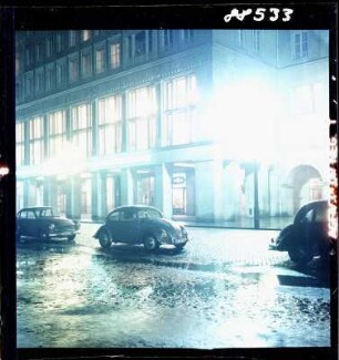 Dresden, Altmarkt, Café Prag, Nachtaufnahme