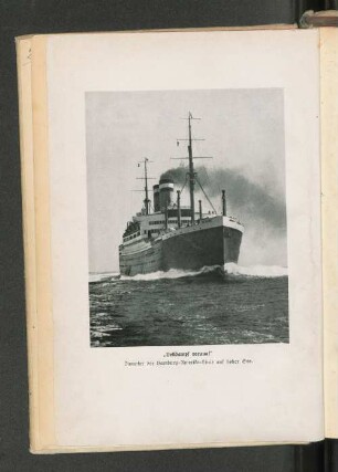 „Volldamp voraus!” Dampfer der Hamburg-Amerika-Linie auf hoher See.