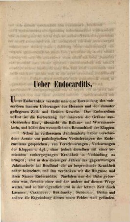Über Endocarditis