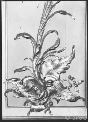 Potsdam, Stadtschloss, Konzertzimmer Friedrich II. , R.: 10, Detail eines Wandornaments.