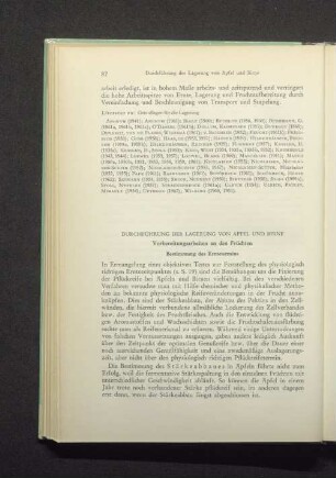 Durchführung der Lagerung von Apfel und Birne