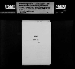 Bürgerrechtsangelegenheiten zu Apfelbach