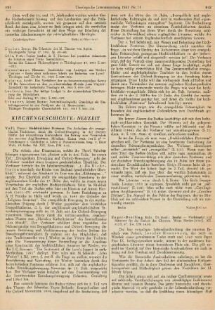 841-842 [Rezension] Voll, Dieter, Hochkirchlicher Pietismus