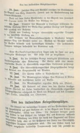 Von den italienischen Kriegsschauplätzen