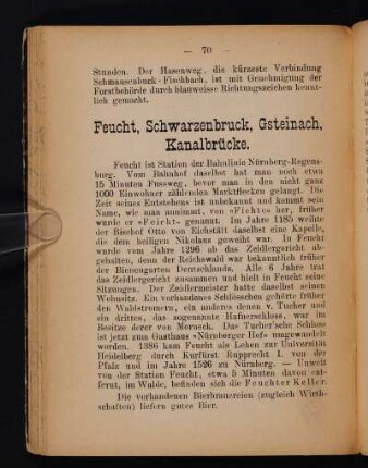 Feucht, Schwarzenbruck, Gsteinach, Kanalbrücke.