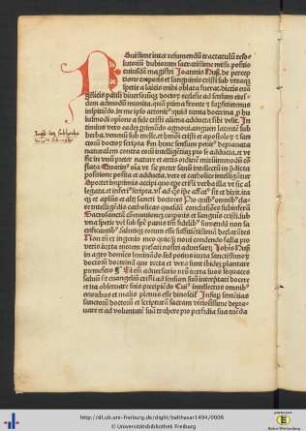 Novissime inter resumendum tractatulum…