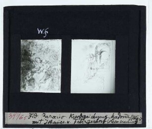 Barocci, Mariae Heimsuchung (Zeichnung, unidentifiziert),Barocci, Heilige Familie mit Johannes (Zeichnung, unidentifiziert)