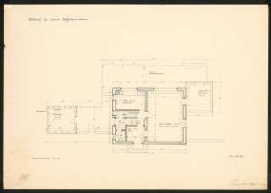 Entwurf zu einem Einfamilienhaus: Grundriss EG M 1:50