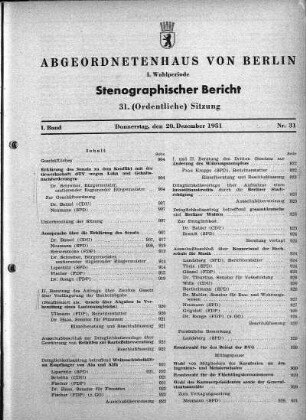 Nr. 31, 20. Dezember 1951