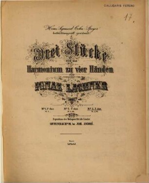 Drei Stücke für das Harmonium zu vier Händen : op. 61, 3. A-Dur