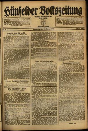 Ausgabe vom Donnerstag, den 13. Januar 1921.