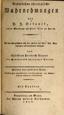 J.P. Desault's Abhandlung über die Krankheiten der Harnwege