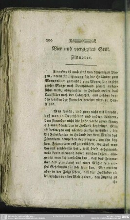 Vier und vierzigstes Stük. Zinnober