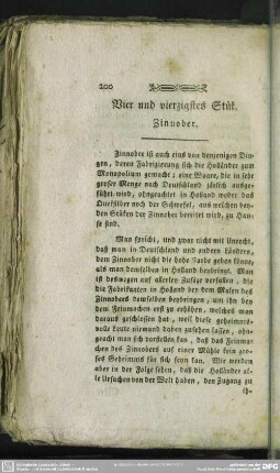 Vier und vierzigstes Stük. Zinnober