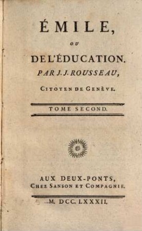 Émile, Ou De L'Éducation, 2