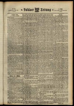 Zweite Ausgabe vom Donnerstag, den 04. April 1912.