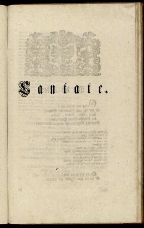 Cantate.