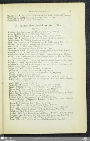 II. Bayerischer Bezirksverein.