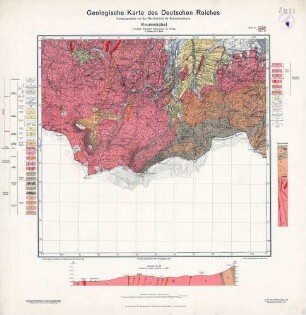 3070 5260 Krummhübel, Geologische Karte des Deutschen Reiches