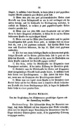 Fünfter bis Achter Abschnitt.
