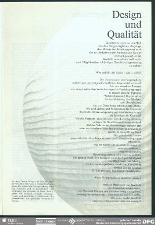 Design und Qualität : Design und Qualität