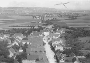 Sörnewitz (Coswig-Sörnewitz). Blick von der Boselspitze über Brockwitz (Coswig-Brockwitz) nach Osten