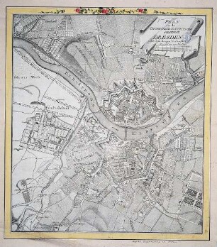 Plan von der Churfürstl. Saechsischen Residenz Dresden nebst den übrigen Vorstaedten, 1:8 300, Kupferstich, 1781 : Plan von der Churfürstl. Saechsischen Residenz Dresden nebst den übrigen Vorstaedten / Frentzel sc.. - [ca. 1:8 300] [Leipzig] : [Schwickert] , [1781]. - 1 Kt. : Kupferst.; 42 x 48 cm Maßstab in Schritten. - Auch enth. in Hasche, Johann C