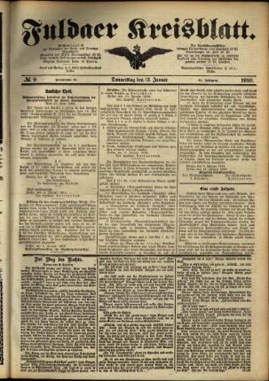 Ausgabe vom Donnerstag, den 13. Januar 1910.