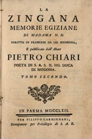 La Zingana : Memorie egiziane ...