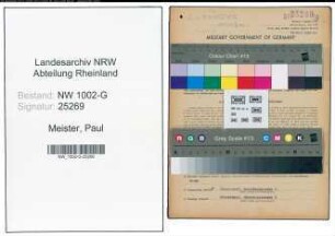 Entnazifizierung Paul Meister, geb. 13.06.1898 (Kaufmann)