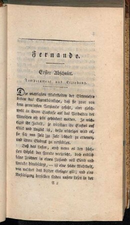 Erster Abschnitt. Temperament und Erziehung