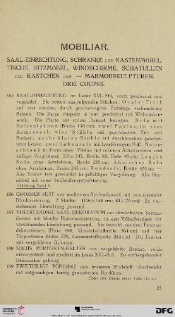 Mobiliar (Nr. 185-310)